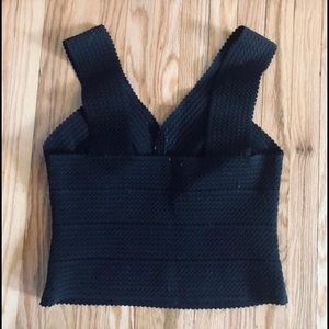 H&M Black Fitted Crop Top